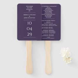 Leque Programa de Casamento Data Especial Roxa