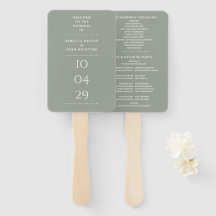 Programa de Casamento Data Especial Verde Sálvia