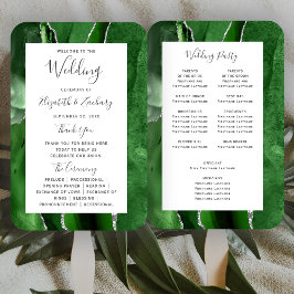 Leque Programa de Casamento de Agata de Silver Verde