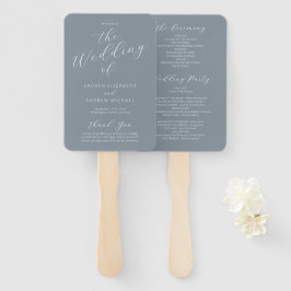 Leque Programa de Casamento de Caligrafia Moderna da Cin