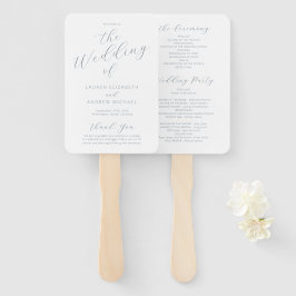 Leque Programa de Casamento de Caligrafia Moderna da Cin