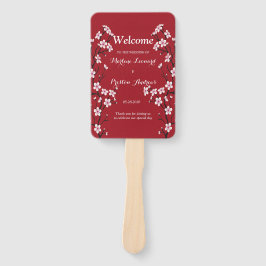 Leque Programa de Casamento de Cherry Blossom