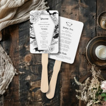 Programa de Casamento de Coffin Floral Elegante