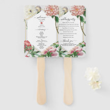 Programa de Casamento de Flores Brancas Rosa