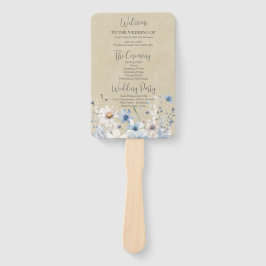 Leque Programa de Casamento de Flores Selvagens Modernas