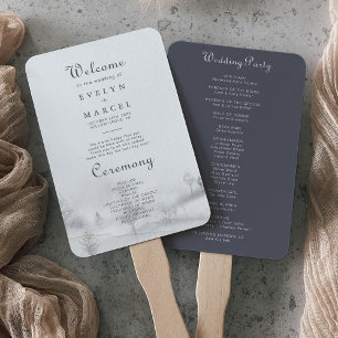 Leque Programa de Casamento de Florestas da Montanha de 