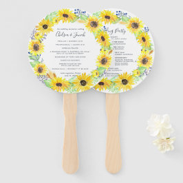Leque Programa de Casamento de Flowerfields Wreath