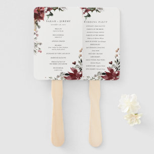 Leque Programa de Casamento de Folhagem Festiva, Festiva