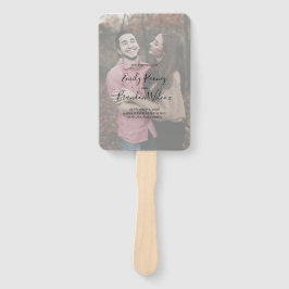 Leque Programa de Casamento de Fotos de Script Elegante 