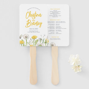 Leque Programa de Casamento de Jardim de Dente-de-Leão F