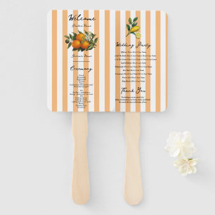 Leque Programa de Casamento de Laranja Cítrica Mediterrâ