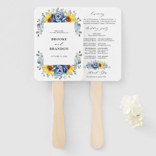 Leque Programa de Casamento de Penas de Calor Azul de Su