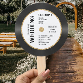 Leque Programa de Casamento de Recortes de Vinil com Gli
