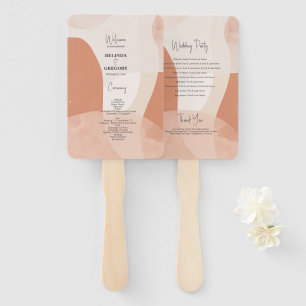 Leque Programa de Casamento de Terracotta da Boêmia Mode