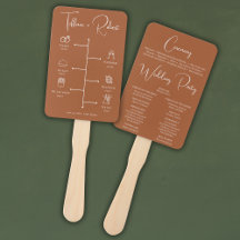 Programa de Casamento de Terratas de Cor Editável