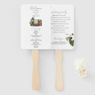 Leque Programa de Casamento de Vinhas com Barril