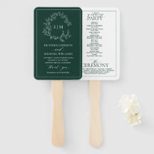 Programa de Casamento do Emerald Green Leafy Crest