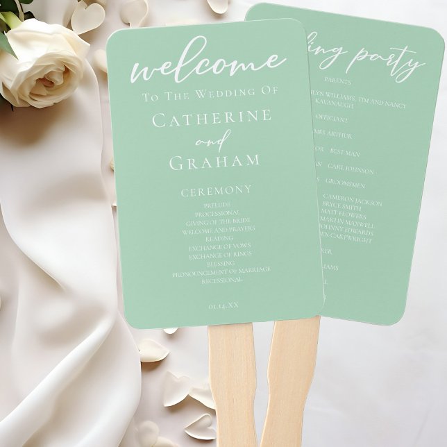 Leque Programa de Casamento do Jardim Verde da Casa da C (Criador carregado)