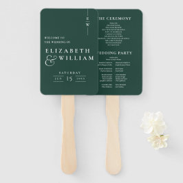 Leque Programa de Casamento do Monograma Minimalista Eme