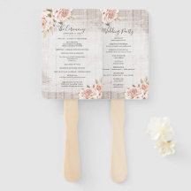 Programa de Casamento e Lista de Festa Rustic Wood