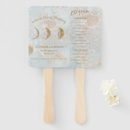 Leque Programa de Casamento Elegante da Lua Celestial