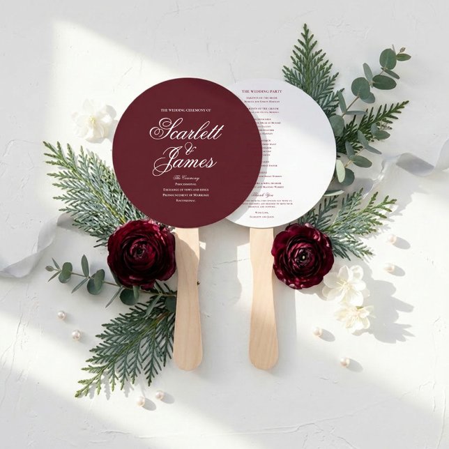 Leque Programa de Casamento Elegante e Atemporal para Fe (Criador carregado)