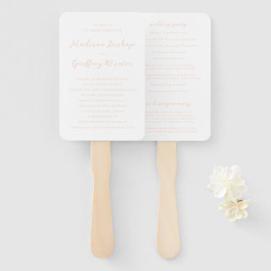 Leque Programa de Casamento Elegante em Script Bold Pêss