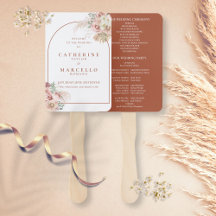 Programa de casamento em arco de terracota com gra