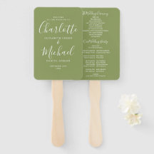 Programa de Casamento em Caligrafia de Assinatura 