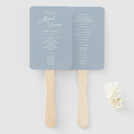 Leque Programa de Casamento em Letra Moderna Minimalista