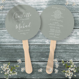 Leque Programa de Casamento em Script Moderno Elegante V