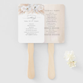 Leque Programa de Casamento Exótico para Orquídeas Branc