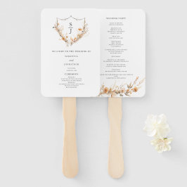 Leque Programa de Casamento Flor de Cerejeira Aquarela S