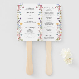 Leque Programa de Casamento Flor Silvestre Caprichoso El
