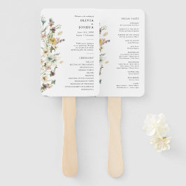 Leque Programa de Casamento Floral