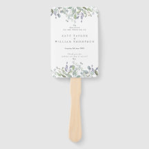 Programa de Casamento Floral com Aguarela Verde