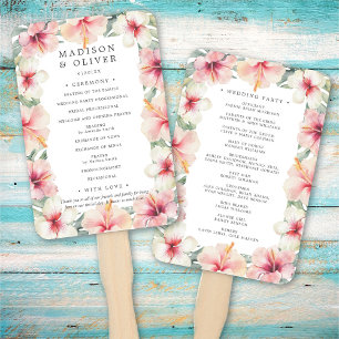 Leque Programa de Casamento Floral do Hibiscus Botânico 