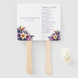 Leque Programa de Casamento Floral Tropical