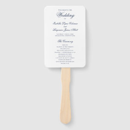Leque Programa de Casamento Formal Azul Marinho Tradicio
