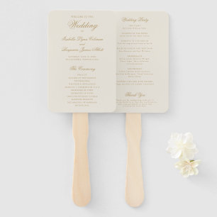 Leque Programa de Casamento Formal Tradicional de Marfim