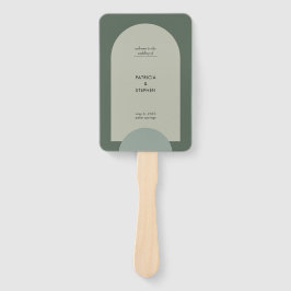 Leque Programa de Casamento Geométrico do Arco Verde Mod