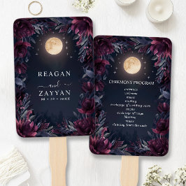Leque Programa de Casamento Jardim da Lua à Meia-Noite
