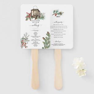 Leque Programa de Casamento Lanterna de Árvores de Pinhe