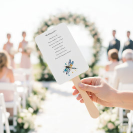 Leque Programa de Casamento Libélula, personalizado