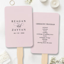 Programa de Casamento Minimalista Blush Pink