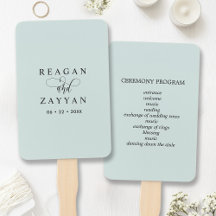 Programa de Casamento Minimalista em Pastel Mint