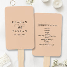 Programa de Casamento Minimalista em Pêssego Suave