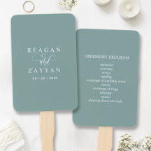 Programa de Casamento Minimalista em Script Azul P