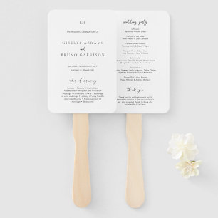 Leque Programa de Casamento Minimalista Moderno