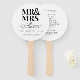 Leque Programa de Casamento Minimalista Moderno Elegante